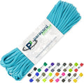 Paracord Planet 100' Hanks Parachute 550 Cord Type III 7 Strand Paracord Top 40 Most Popular Colors (Neon Turquoise)