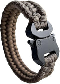 Parachute Cord Bracelets Trilobite Weaved Paracord Bracelet with Side Release Buckle 8.7 inch Black Bracelet for Men Women 1 Set