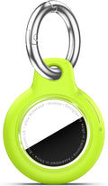 for Apple AirTag 2nd & 1st Gen, Waterproof Case for AirTag Holder Keychain,GPS Tracker Cover for Dog,Car Key,Luggage-D4-Fluorescent Green