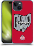Head Case Designs Officially Licensed Ohio State University Map Football Graphics Hard Back Case Compatible with Apple iPhone 15