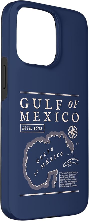 Gulf of Mexico 1672 Historic Map Case for iPhone 15 Pro Max