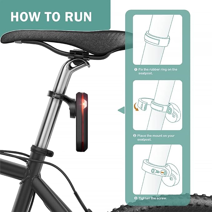 TUSITA Seat Post Quarter Turn Mount Compatible with Garmin Varia RTL510 RTL515 RVR315, RearVue 820 Rearview - Fit 27.2mm 30.9mm 31.6mm Bars Seatpost