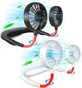 JUANANIUG Portable Neck Fan Rechargeable Personal Hand-Free Fan Mini USB Wearable Neckband Sport Fan,3 Speed Adjustable,360 Degrees Free Rotation Perfect for Working,Traveling,Office,Reading…
