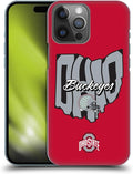 Head Case Designs Officially Licensed Ohio State University Map Football Graphics Hard Back Case Compatible with Apple iPhone 14 Pro Max