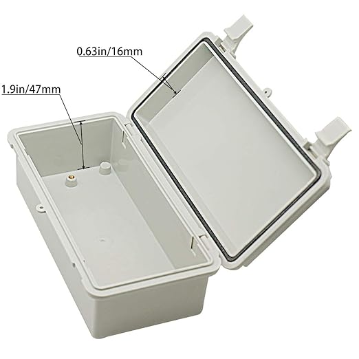 Zulkit Junction Box ABS Plastic Dustproof Waterproof IP65 Electrical Boxes Hinged Shell Outdoor Universal Project Enclosure with 2 Cable Glands 7.9 x 3.9 x 2.8 inch (200x100x70mm)