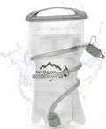 1.5L/2L/3L Hydration Bladder, INOXTO Water Bladder with Water Reservoir Hose Insulator & High Flow Bite Valve for Hiking Backpack, Leak Proof 1.5/2L/3L Water Reservoir for Camping Cycling Running