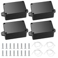 Project Box, 4pcs Junction Boxes, IP65 Waterproof Electrical Boxes, ABS Plastic Dustproof Electrical Project Case Power Junction Boxes with Fixed Ear for Outdoor Electronics - 3.3x2.3x1.37