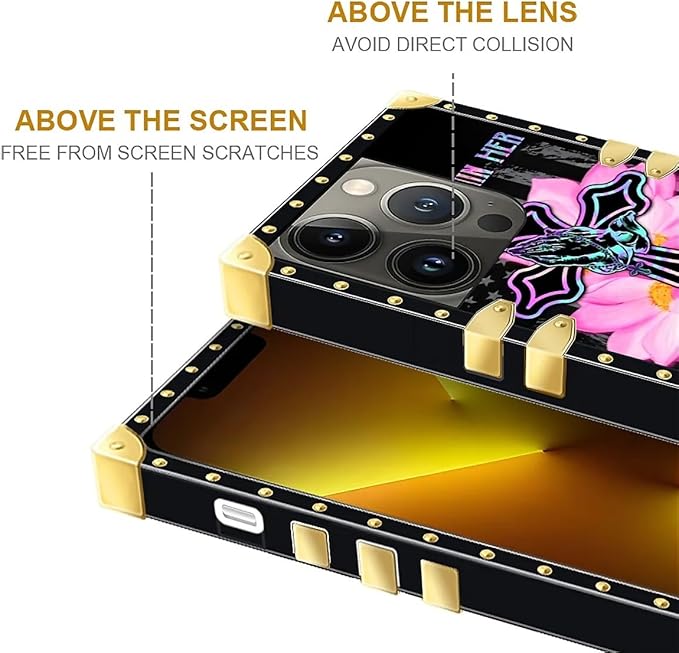 Compatible with iPhone 13 Pro Max Case, Praying Cross Hands Luxury Golden Decoration for Girl Women Soft TPU Shockproof Protective Hard PC Back for iPhone 13 Pro Max