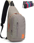 Peicees Small Sling Backpack Waterproof Unisex Shoulder Bag Chest Crossbody Daypack