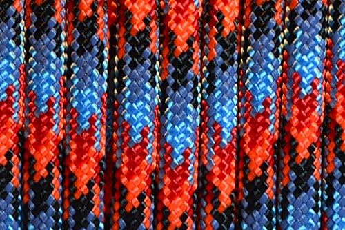 BORED? PARACORD! 550 lb Paracord – Ideal for Crafting, DIY Projects, Camping, Military & Active Outdoors – 300+ Colors – Tactical Parachute Cord Type III – Strong - Lava 2 50 Feet