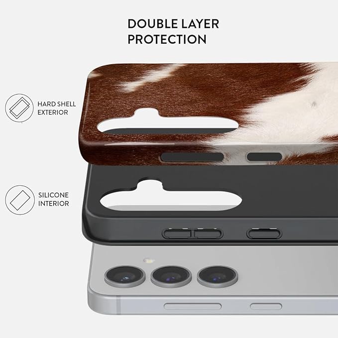 Compatible for Samsung Galaxy A57 5G Case, Dual Layer Heavy Duty 2 in 1 Shockproof Protective Phone Case,Western Cowhide Print Luxury Design