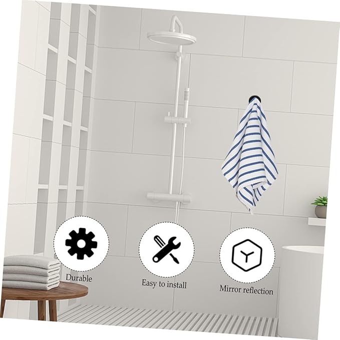 Bathroom Wall Towel Hooks 4-Pack Heavy Duty Metal Coat Hooks with Screws No Drill Installation Space Saving Multipurpose Hooks for Towels Scarves Bags