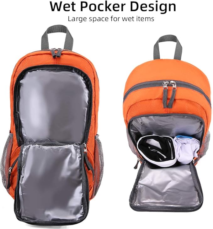 FENGDONG 35L Lightweight Foldable Waterproof Packable Travel Small Hiking Backpack Daypack for men women
