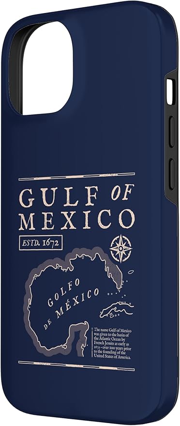 Gulf of Mexico 1672 Historic Map Case for iPhone 14