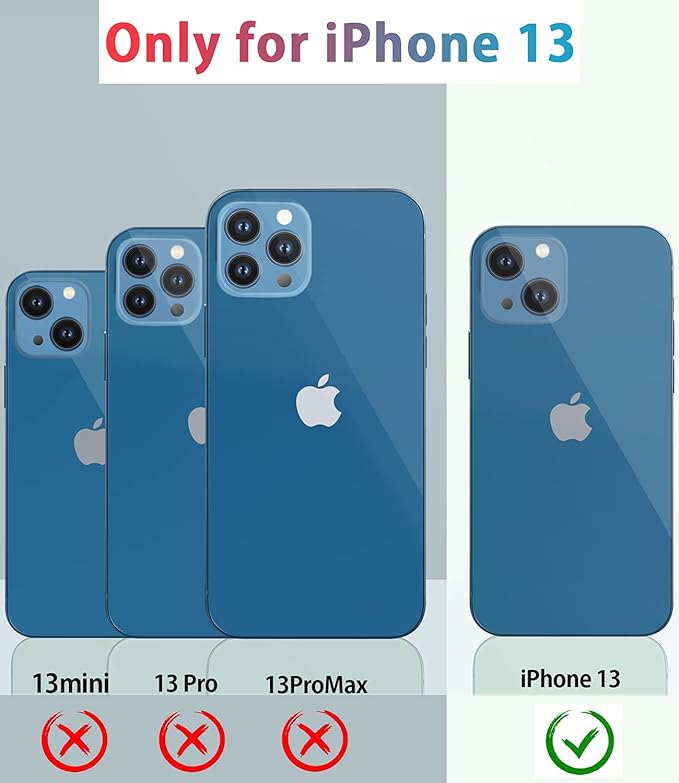 for iPhone 13 Case Waterproof Shockproof Dustproof Full-Body Sturdy with Camera Lens Protector and Built-in Screen Protector,Underwater Full Sealed Cover Protective for iPhone 13(Black)
