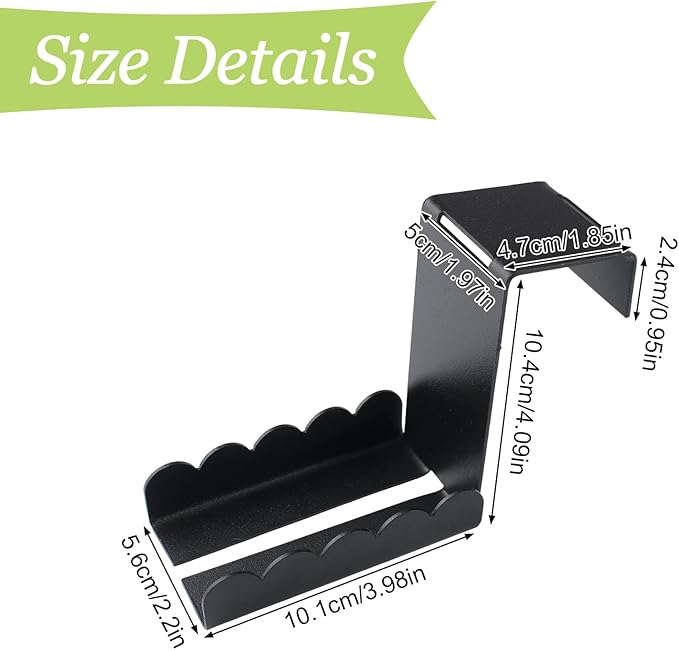 Double-Sided Over Door Coat Rack, 2Pcs Rustproof Iron Door Hooks Over Door Coat Hangers for Saving Home Space(Black)