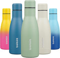 BJPKPK 12oz Water Bottles Stainless Steel Double Wall Vacuum Insulated Small Water Bottles for Travel,Macaron Green