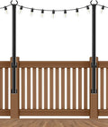 2 Pack String Light Poles,5Ft Metal Poles for Outdoor String Lights,Outdoor Light Poles with Post,Poles/Stand for Outside,Patio,Deck,Backyard,Garden Wedding,Party