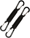 Paracord Braided Carabiner Keychain Lanyard Strap, Hanger Stroller Hook w/2 Carabiner Clips for Water Bottle Backpack
