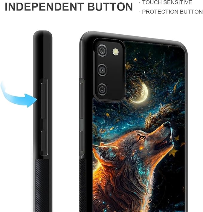 for Samsung Galaxy S20 FE Case, Star Cave Hungry Wolf Pattern Graphic Design Girl Boy Soft Silicone Hard Acrylic Shock Protection for Samsung Galaxy S20 FE