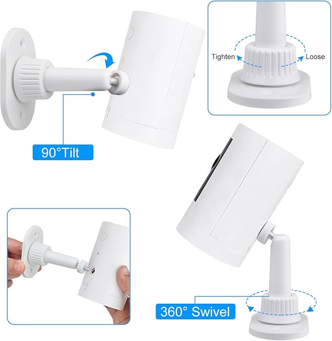 2Pack Adhesive Wall Mount Compatible with Ring Outdoor Cam (Stick Up Cam) and Outdoor Cam Plus and Indoor Cam (1st Gen) Camera,360 Degree Adjustable Mounting Bracket for Surveillance Camera