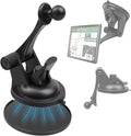 EWAY GPS Windshield Dashboard Mount for Garmin, 17mm Ball Mounting Pattern, Adjustable Arm Navigation Suction Cup Holder w/GPS Disk for Garmin Nuvi Dezl Drive Drivesmart Zumo Driveassist DriveLuxe