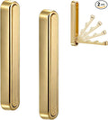 Dntorx 2 Pcs Extended Folding Coat Hooks Wall Mounted, 4.33 in Gold Foldable Wall Hooks Heavy Duty Valet RV Hooks Bathroom Towel Hooks Robe Hooks for Hanging Towels Clothes Coat Hat Bags