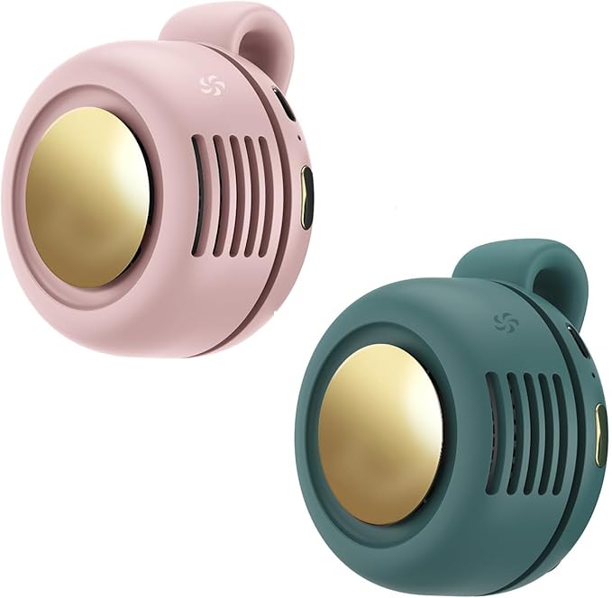 Portable Clip-On Fan, Mini USB Rechargeable 360° Rotatable Fan, 3-Speed Silent Mini Bladeless Fans