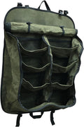 Overland Vehicle Systems Camping Gear Storage Bag - #16 Waxed Canvas - Infused with Paraffin Wax Waterproofing - 8 Storage Pockets for all your toiletries, clothes, shoes and camping gear.