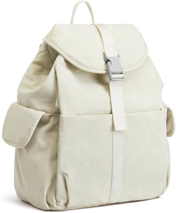 G4Free Small Backpack for Women, Nylon Casual Daypack for Work Travel Campus, Beige