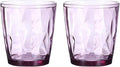 uxcell 10oz Acrylic Drinking Glasses, 2Pcs Plastic Reusable Tumblers Drinkware Unbreakable Water Glasses Cups Stackable & Dishwasher Safe for Home Outdoors Restaurant, Purple