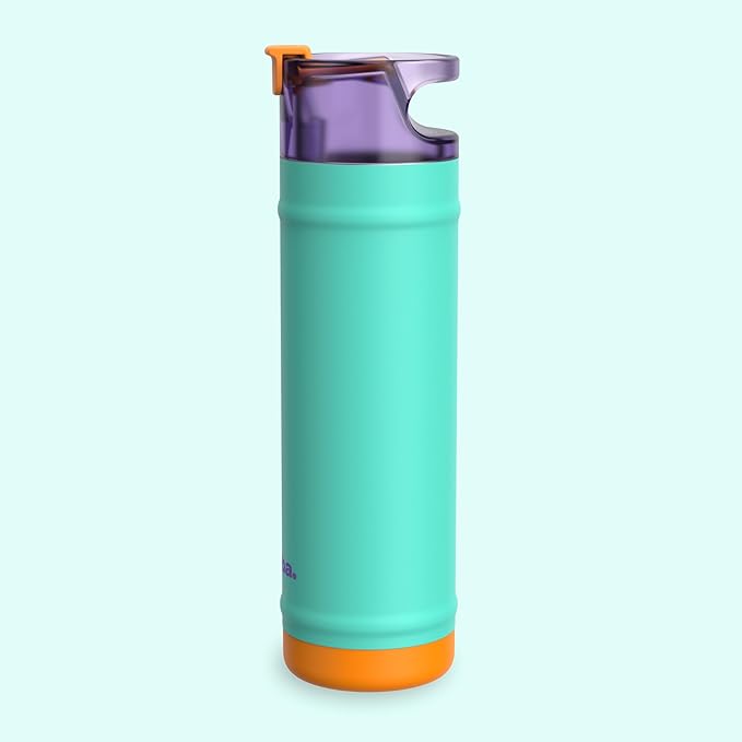 bubba 24 oz Dualsip Insulated Stainless Steel Water Bottle with Straw - Reusable, Leakproof, Lightweight, Dishwasher Safe, Lead-Free and BPA-Free, Field Trip
