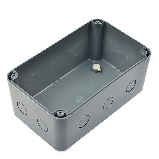 Nineleaf 4 PK ABS Plastic Dustproof Waterproof IP66 Junction Box Outdoor External Universal Electrical Project Enclosure Grey 181x111x100mm fit 20mm Cable Gland for Outdoor Use