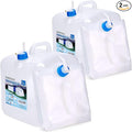 INNO STAGE 2 PACK Collapsible Water Container 5.3 Gallon with Spigot, Camping Water Storage Carrier Jug for Outdoors Hiking, Foldable Portable Water Canteen