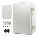 Outdoor Waterproof Electrical Box Junction Box Weatherproof IP67 ABS Plastic Enclosure Switch Router Project Box Electronics Enclosure with Mounting Plate Wall Bracket Grey 11.4"x7.5"x5.5"