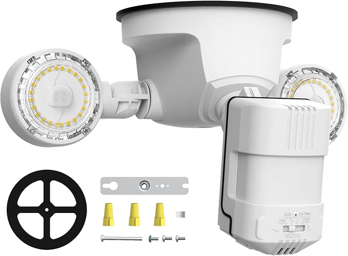 SANSI Motion Sensor Outdoor Lights, 15W 2000LM LED Flood Lights Outdoor, 5000K 4 Modes Security Lights for Outside Porch Yard Garage Patio, IP65 Dusk to Dawn Motion Detector Lights