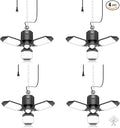 toberich 4 Pack Plug in Motion Sensor Garage Light - 8000LM Shop Light with 3 Modes, 3 Deformable LED Panels, 6500K Indoor Motion Sensor Light Bulb for Garage, Laundry Room, Basement