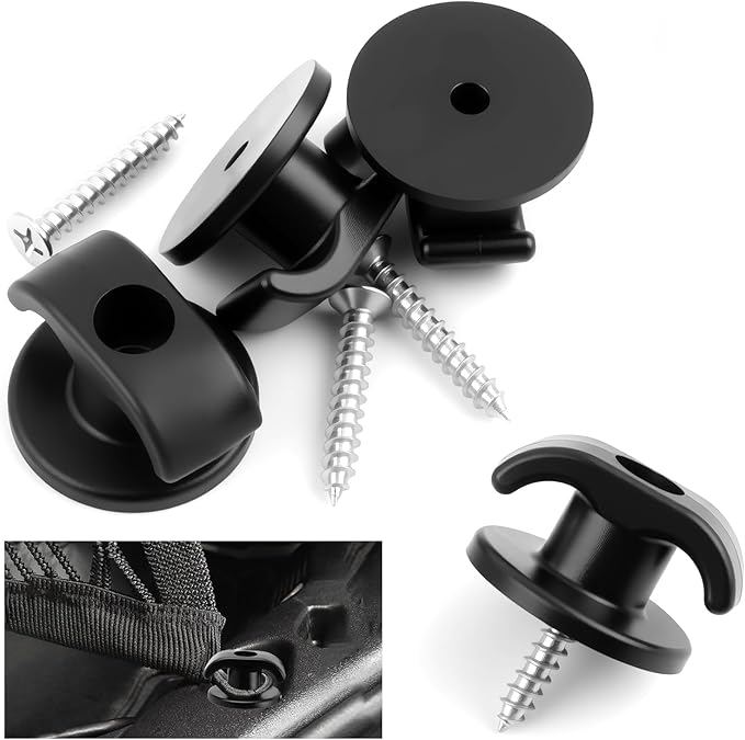 Aokdom 4PCS Car Cargo Net Hooks,Upgraded Cargo Net for SUV with Self-Tapping Screw Design,Multi-Purpose Automotive Cargos Nets Hooks Car Accessories Compatible with Ford Chevrolet
