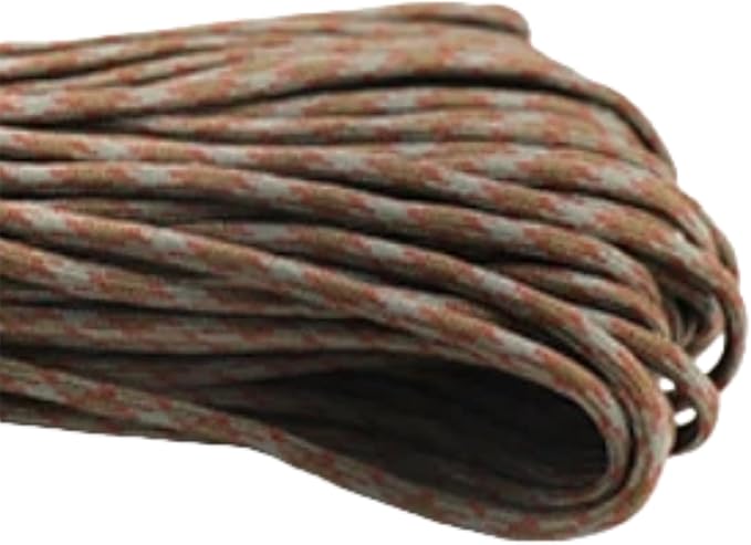 Paracord 550 Rope 100 Feet 5/32 Inch 7 Strand Type III Nylon Rope Parachute Cord for Survival Gear, Hiking, Camping, and Outdoor Use