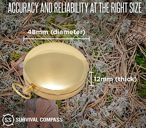 SharpSurvival Military-Grade Glow-in-The-Dark Compass – Waterproof Metal Navigation Tool for Camping, Hiking, Hunting, Survival & Orienteering – Compact & Lightweight