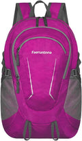 30L Large capacity Lightweight Packable Foldable Backpack，women and men Hiking backpack，Outdoors Travel Backpack (Rose Red)