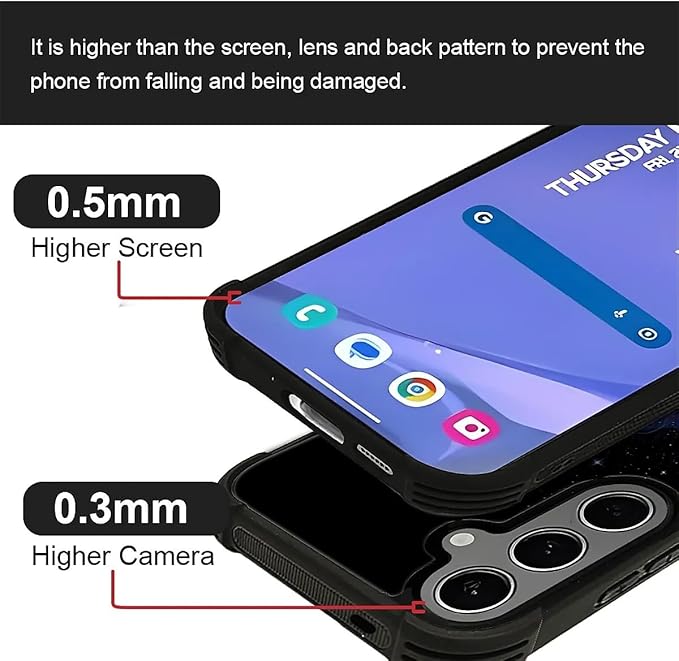 for Samsung Galaxy S24 S25 Plus Case, Galaxy Fox Wolf Pattern Graphic Design Girl Boy Soft Silicone Hard Acrylic Shock Protection for Samsung Galaxy S24 S25 Plus