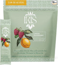 Iris Women’s Hormonal Health Daily Electrolyte Drink Mix | High Fiber, Essential B Vitamins for Mood Support | 40:1 Myo & D‑Chiro Inositol | Raspberry Lemon, 15 Hydration Powder Packets