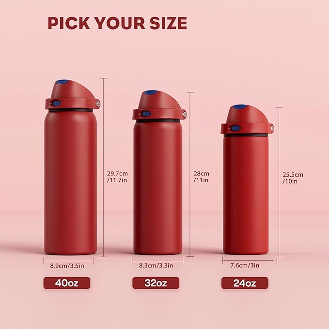 POWCAN 24 oz Steel Water Bottle: 2-in-1 Push-Button Spout & Flip Straw, Leakproof, Cold 24 Hrs, Fits Car Cup Holder, Insulated Water Bottle for Travel, Gym, School, Sports Gift (Midnight Web)