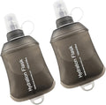 WILDREEDS 150ml Soft Flask, TPU Collapsible Soft Water Bottle for Hydration Pack, Running Vest, Folding Water Bottle for Hiking Cycling Climbing-2Pcs, Grey