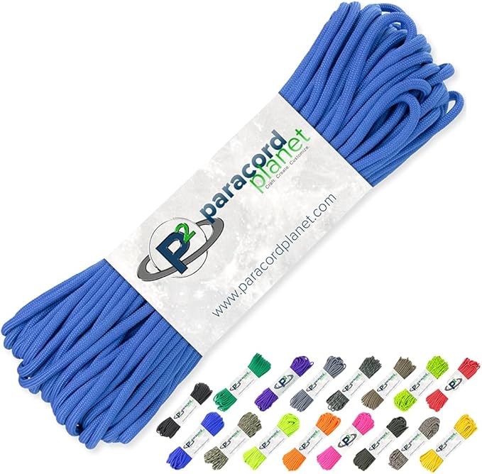 Paracord Planet 100' Hanks Parachute 550 Cord Type III 7 Strand Paracord Top 40 Most Popular Colors