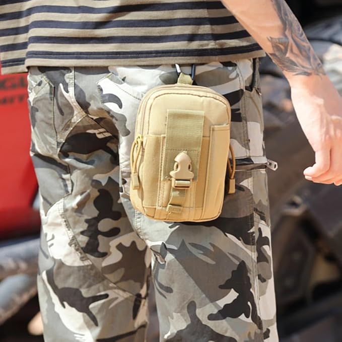 Belt Pouch, Tactical Molle Phone Pouch EDC Utility Pouches Waist Bag, Small Cell Phone Holster Gear Tool Gadget Pocket for Men