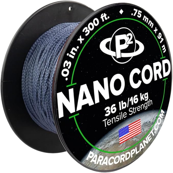 Paracord Planet Nano Cord –Lightweight Nylon Nano Paracord – Great for Arts & Crafts, Home Décor, Camping and More!