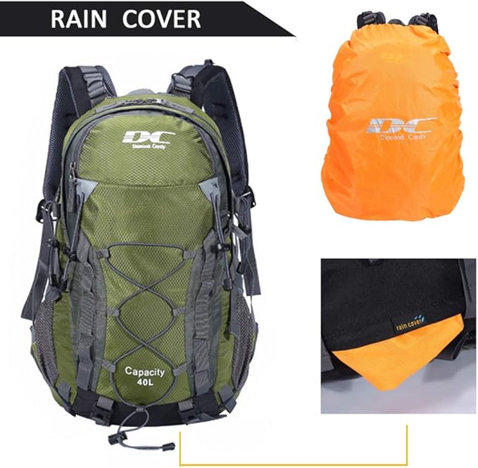 Diamond Candy Waterproof Hiking Backpack for Men and Women, Lightweight Day Pack for Travel Camping | Waterproof, Lightweight, for Travel Camping