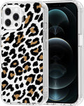 MOSNOVO Case for iPhone 12 & iPhone 12 Pro, [Buffertech 6.6ft Military-Grade Drop Protection] [Anti Peel Off Tech] Clear TPU Bumper Phone Case Cover Design - Leopard Print